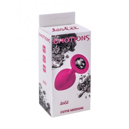 Plug - Anal Plug Emotions Cutie Medium Pink dark black crystal