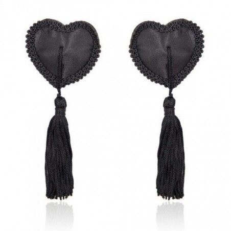 Bielizna - Heart Nipples Tassels BLACK