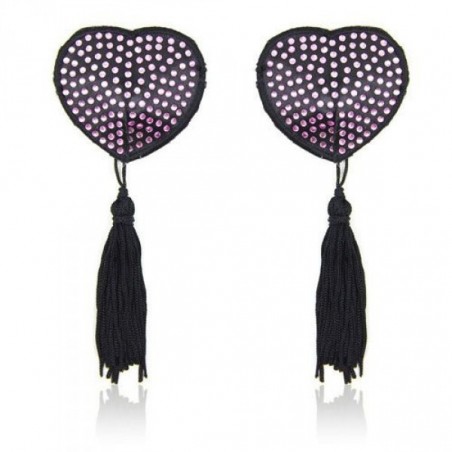 Bielizna - Heart shine nipples tassels (rosa)