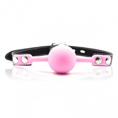 Knebel-Ball Gag + Block (rosa)