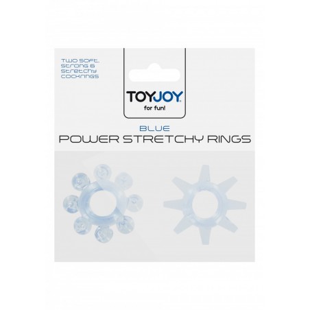 Pierścień-POWER STRETCHY RINGS BLUE 2PCS