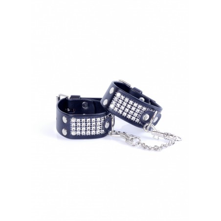 Fetish Boss Series Handcuffs with cristals 3 cm Silver
