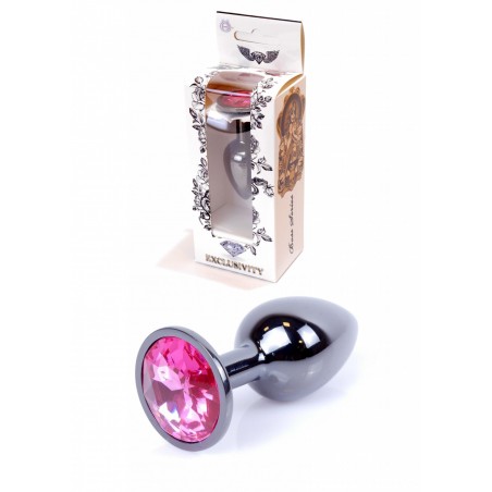 Plug - Jawellery Dark Silver PLUG- Pink
