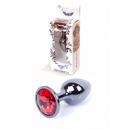 Plug - Jawellery Dark Silver PLUG- Red