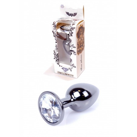 Plug - Jawellery Dark Silver PLUG- Clear