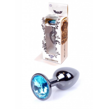 Plug - Jawellery Dark Silver PLUG- Light Blue