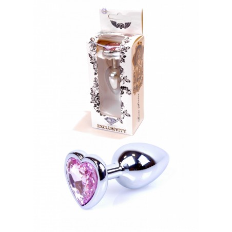 Plug - Jawellery Silver Heart PLUG- Rose