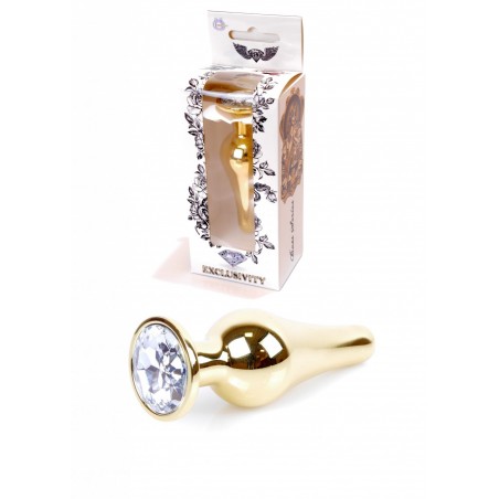 Plug - Jawellery Gold BUTT PLUG- Clear