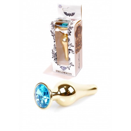 Plug - Jawellery Gold BUTT PLUG- Light Blue