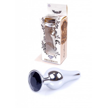 Plug - Jawellery Silver BUTT PLUG- Black