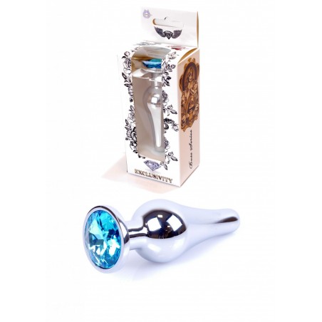 Plug - Jawellery Silver BUTT PLUG- Light Blue