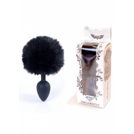 Plug - Jawellery Silikon PLUG - Bunny Tail - Black