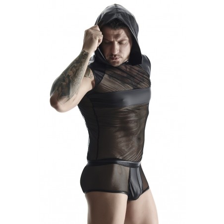 męski t-shirt bez rękawów z kapturem XXL
