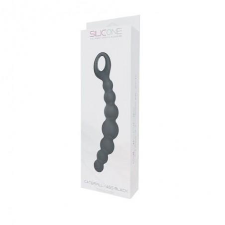 Plug/kulki-FALLO ANALE CATERPILL-ASS SILICONE BLACK