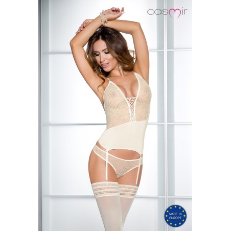 Bielizna - CREDA CORSET cream L/XL - Casmir