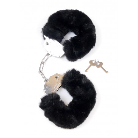 Kajdanki Fetish Boss Series- Furry Cuffs Black