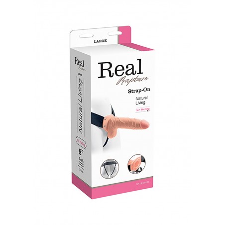Proteza-FALLO STRAP ON CAVO REAL RAPTURE 8 FLESH WITH BALLS