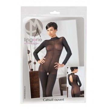 Catsuit with Lace Collar S/M