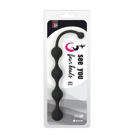 Plug/kulki-SEE YOU FOUR BEADS ANAL BLACK