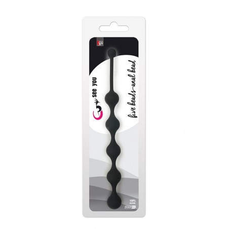 Plug/kulki-SEE YOU FIVE BEADS ANAL BLACK