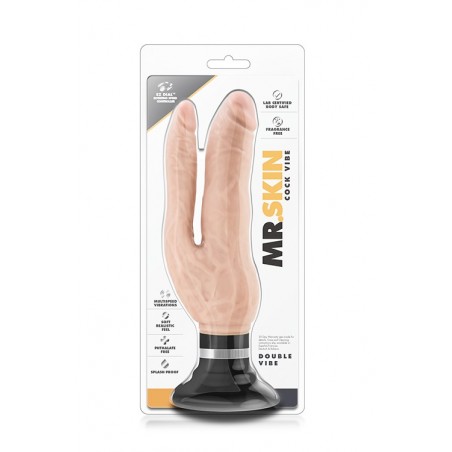 Wibrator-MR. SKIN COCK VIBES DOUBLE VIBE BEIGE