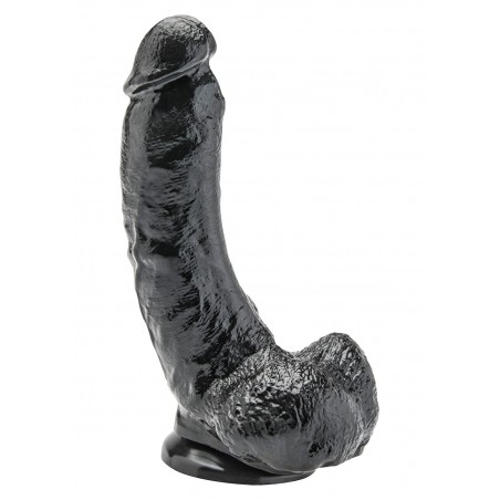 Dildo-COCK 8 INCH W/ BALLS BLACK