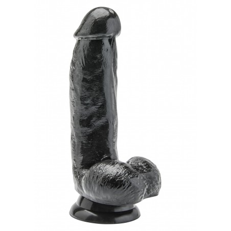 Dildo-COCK 6 INCH W/ BALLS BLACK