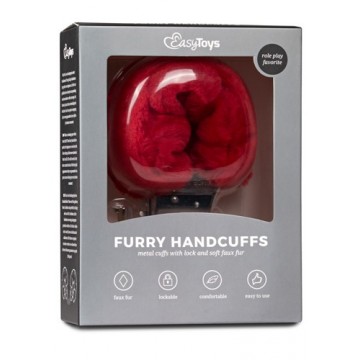 Kajdanki-Furry Handcuffs - Red