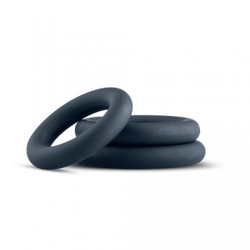 3-Piece Cock Ring Set - Grey