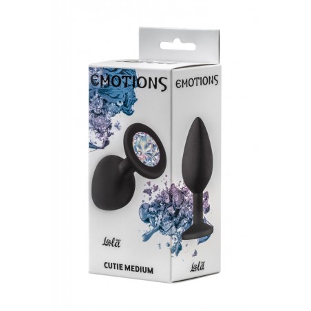 Plug-Anal Plug Emotions Cutie Medium Black Clear crystal