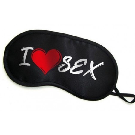 Maska- Opaska na oczy " I LOVE SEX"