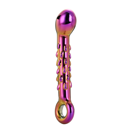 GLAMOUR GLASS RIBBED G-SPOT DILDO