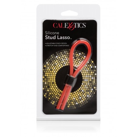 Pierścień-SILICONE STUD LASSO RED