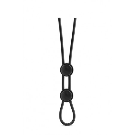 Pierścień-STAY HARD DOUBLE LOOP COCK RING BLACK