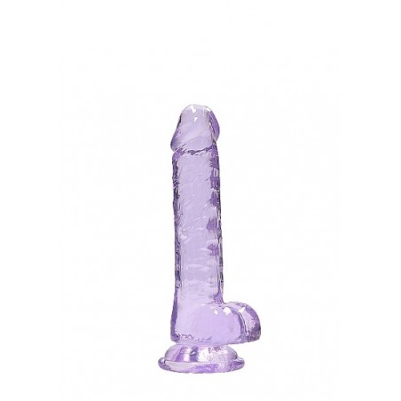 7" / 18 cm Realistic Dildo With Balls - Purple