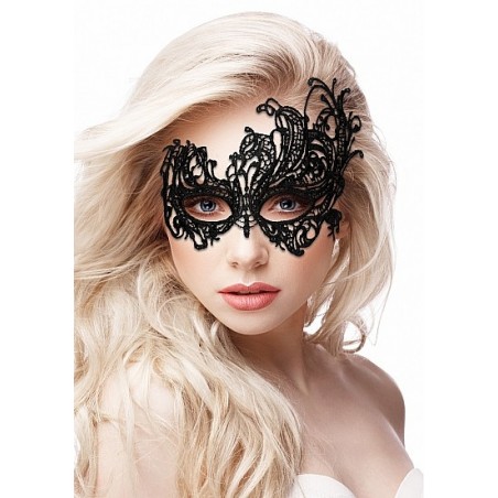 Royal Black Lace Mask - Black