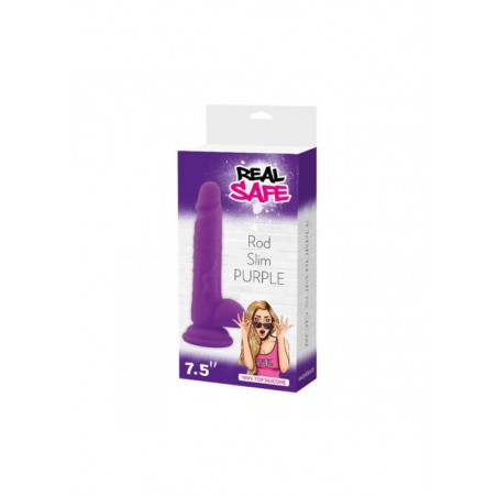 Dildo-FALLO REALISTICO REAL SAFE ROD SLIM PURPLE