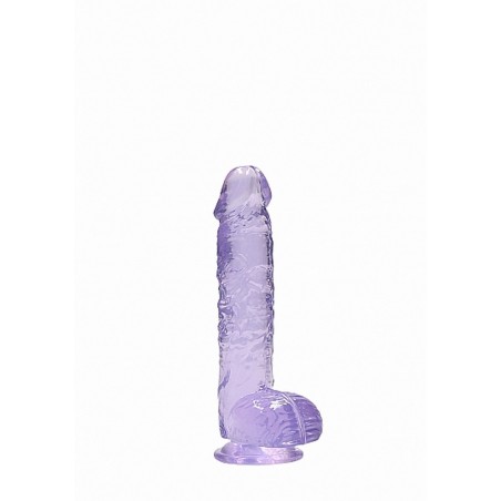 6" / 15 cm Realistic Dildo With Balls - Purple