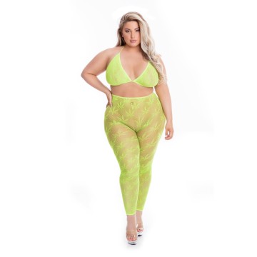 ALL ABOUT LEAF BRA SET GRN,...