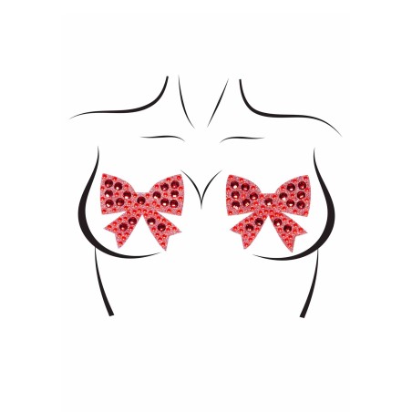 Rhinestone bow nipple jewels